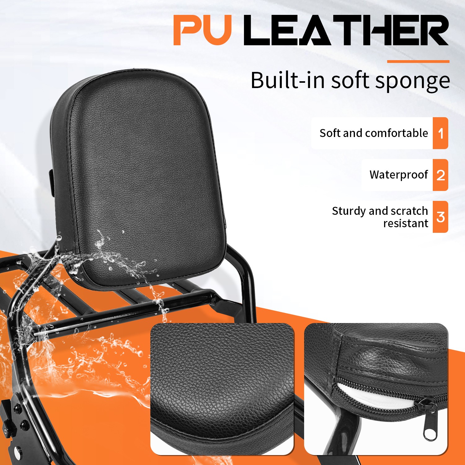 Backrest Sissy Bar Luggage Rack Detachable For Harley Low Rider FXLR 2018-2025