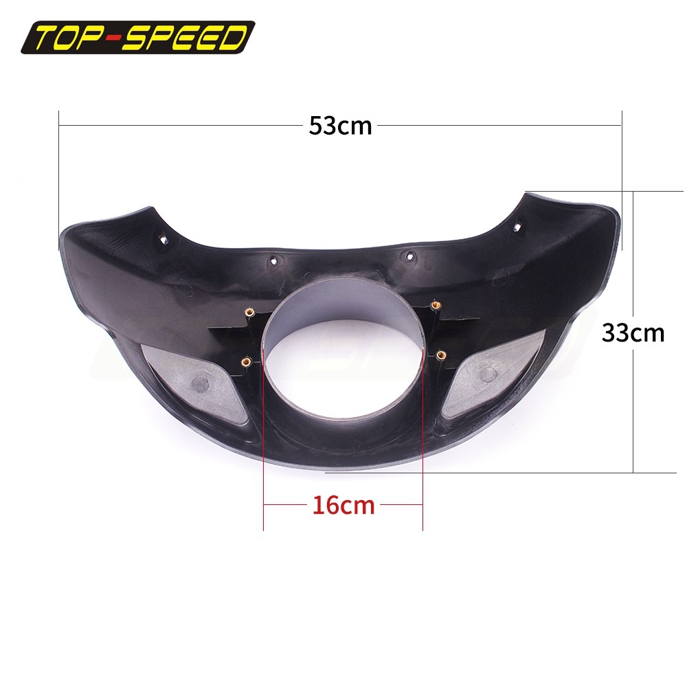 5 3/4″Front Headlight Fairing Windshield w/ 35mm-49mm Forks Universal Motorcycle