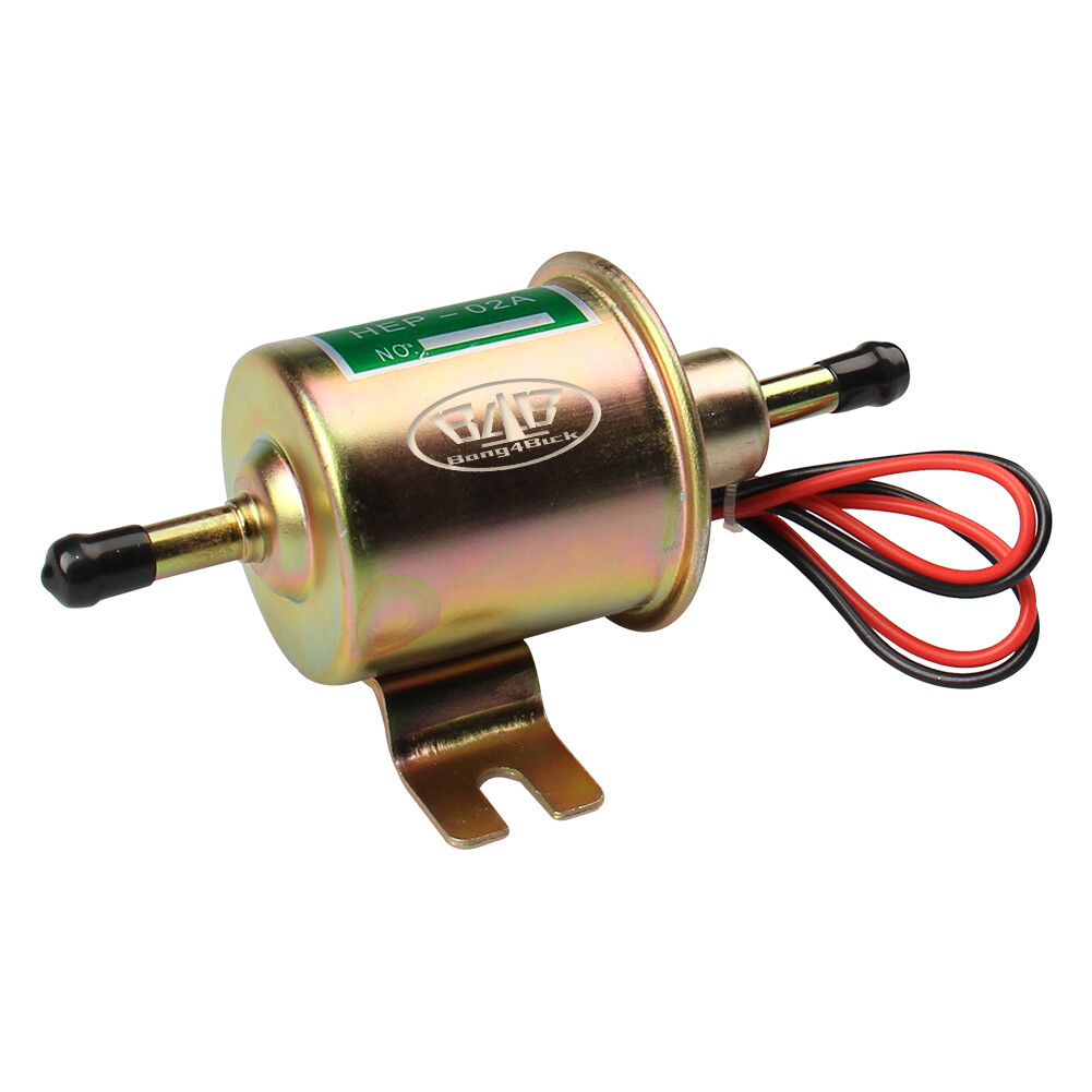 12V Universal Electric Fuel Pump Diesel Gas Inline 4-7PSI Low Pressure HEP-02A