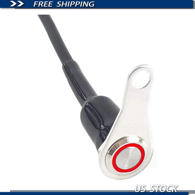 Stainless Steel LED Motorcycle Handlebar Switch, ON-Off Adjustable Waterproof Mo