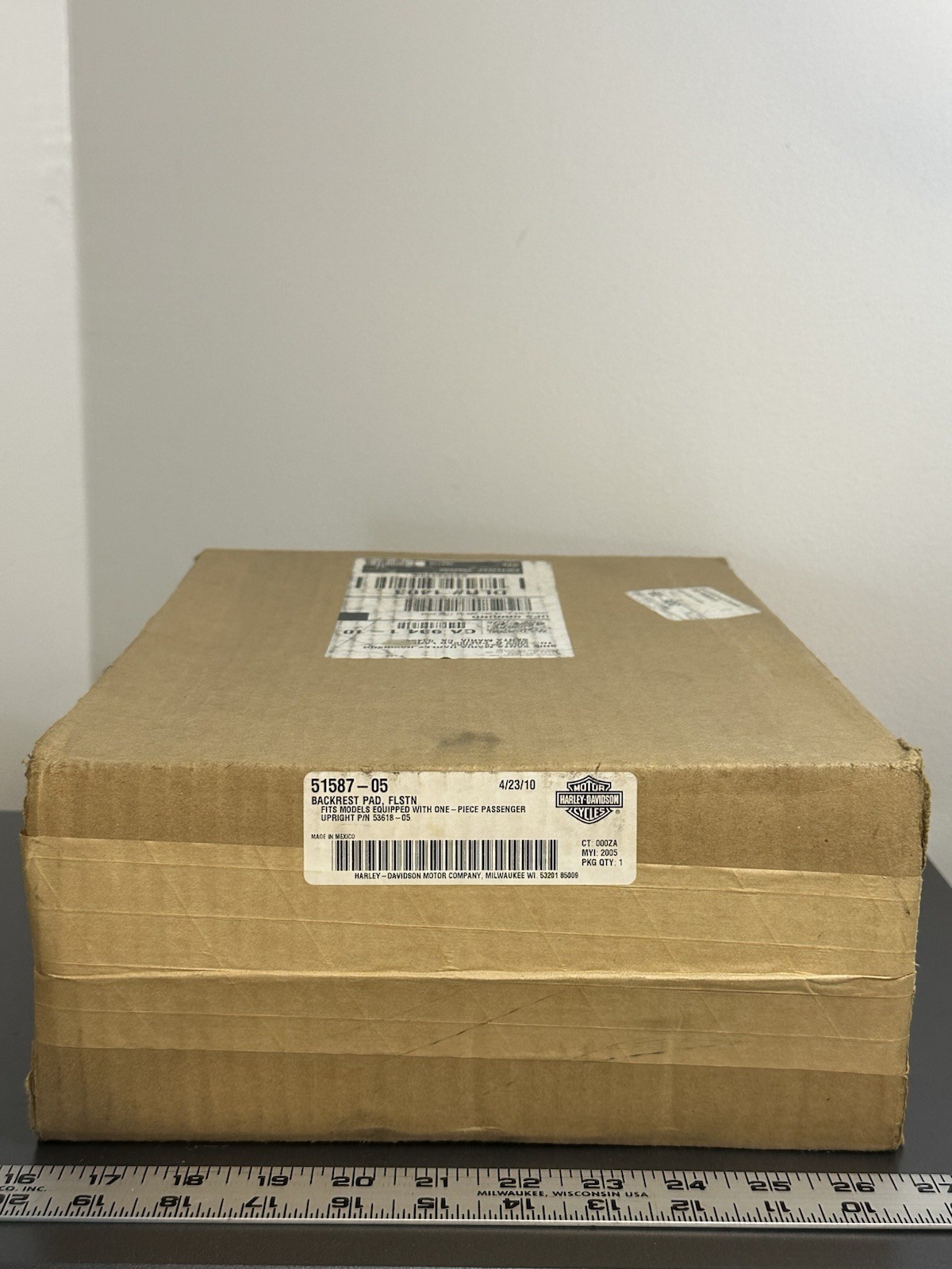 NEW Genuine Harley-Davidson Tall Stitched Passenger Backrest Pad