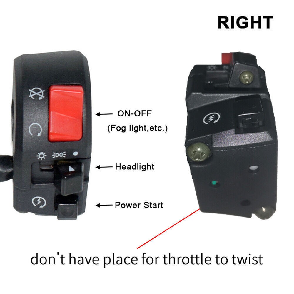 7/8″ Motorcycle Handlebar Horn Button Turn Signal Fog Light Controller Switch