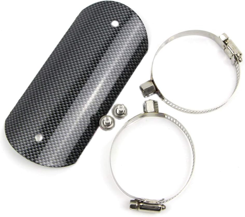 Durable Motorcycle Muffler Protector – Stainless Steel Heat Shield with Clamps
