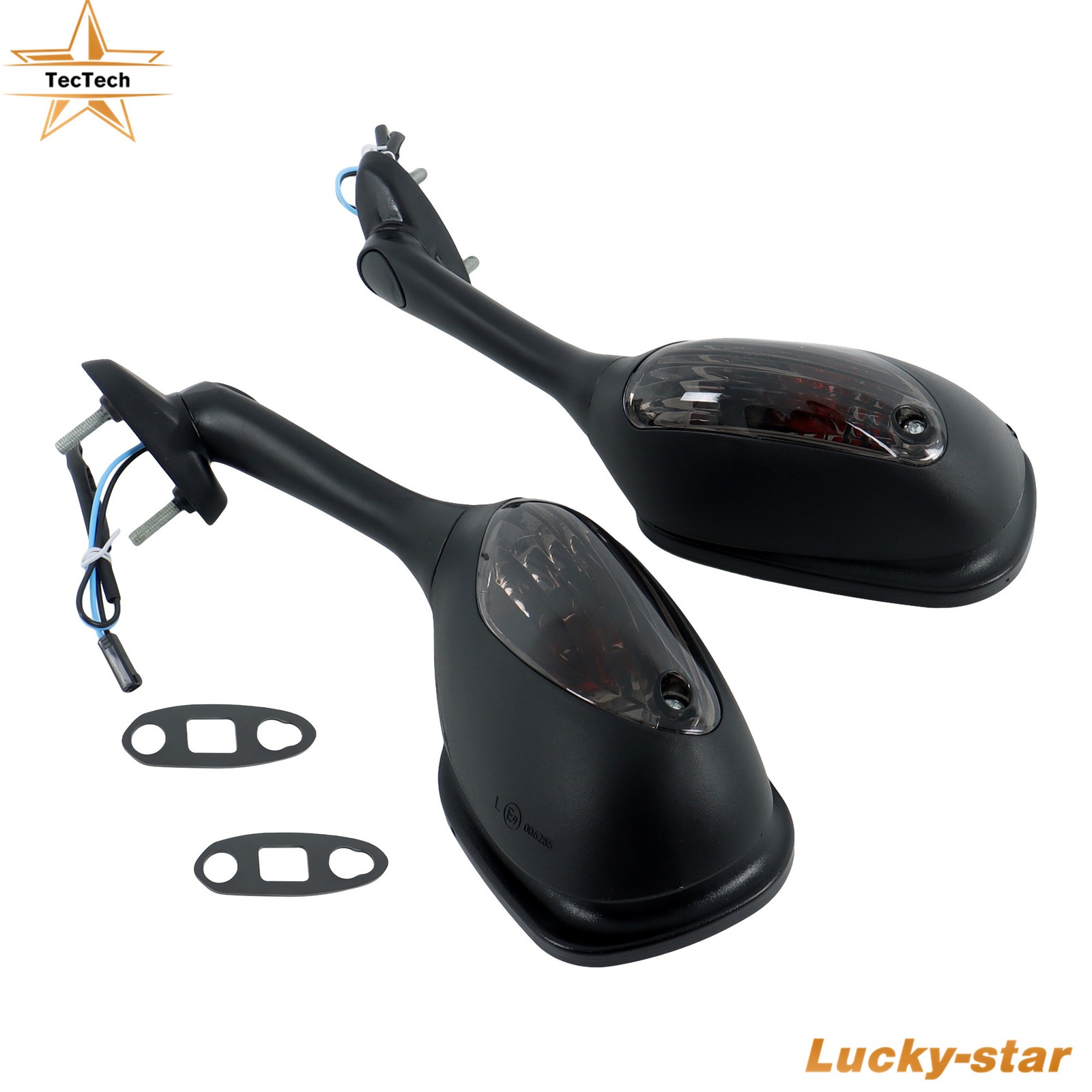 Mirrors Smoke Turn Signals Black For Suzuki GSXR750/600/1000 2006 2007 2008-2015