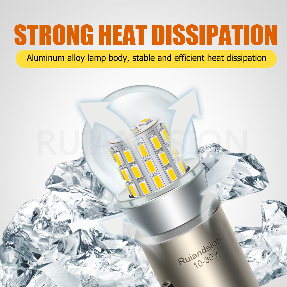 Ruiandsion BA20D LED Bulb Motorcycle Headlamp H6 Car DRL Hi Lo Beam 10-30V 4300K