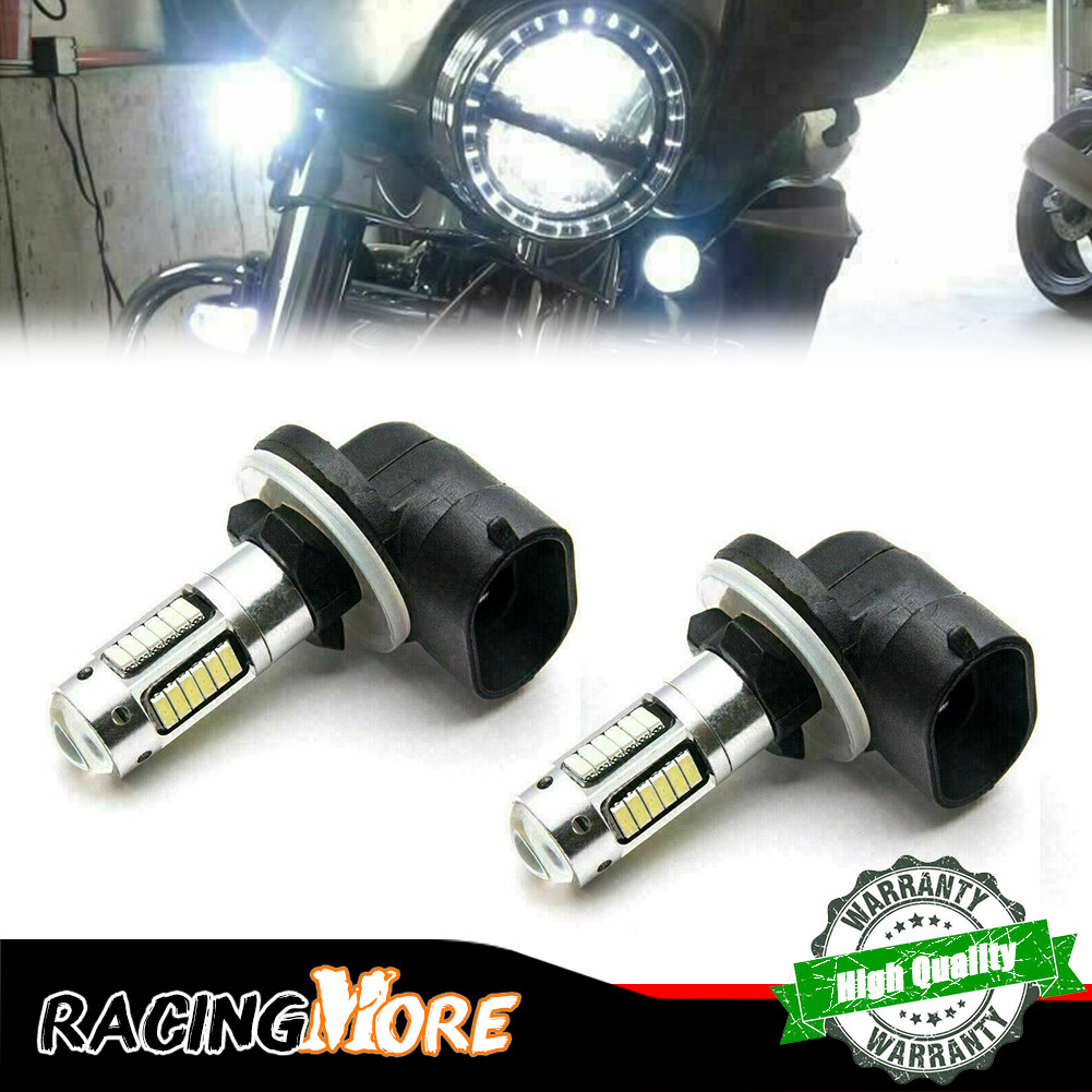 Bright White 881 LED Passing Spot Fog Light Bulbs For Harley Davidson 2006-2017