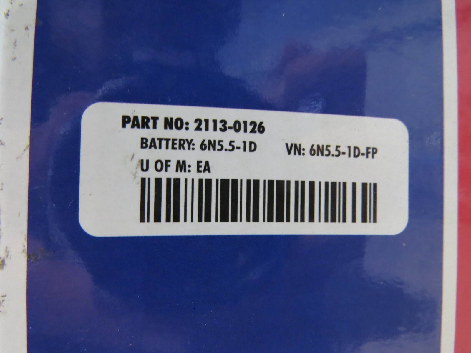 NIB Replacement Conventional Dry Battery 6N5.5-1D 2113-0126