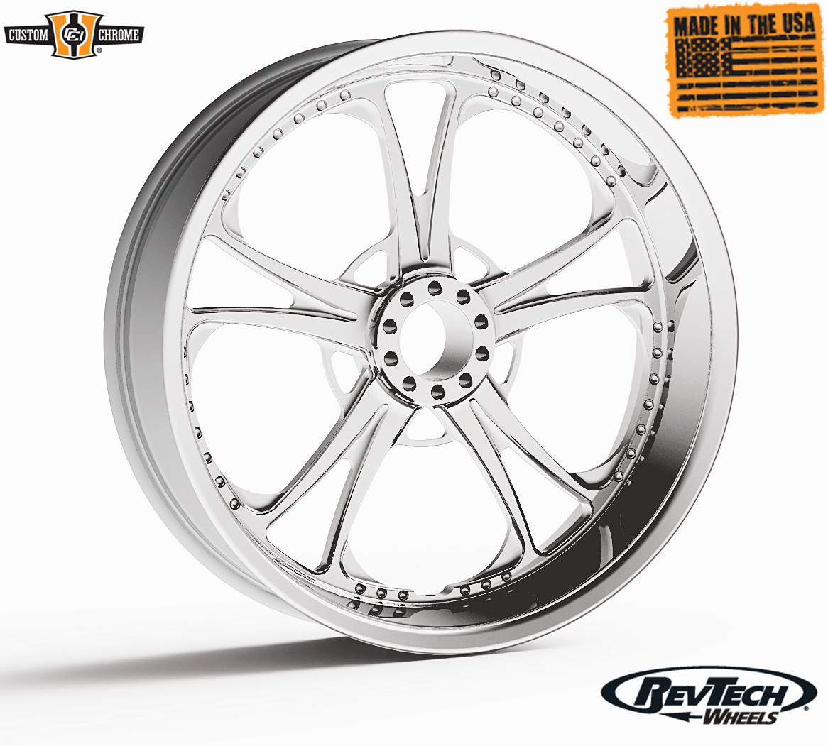 Custom Chrome Wheel Rim Fit For Harley Touring Sportster XL Softail Dyna RevTech