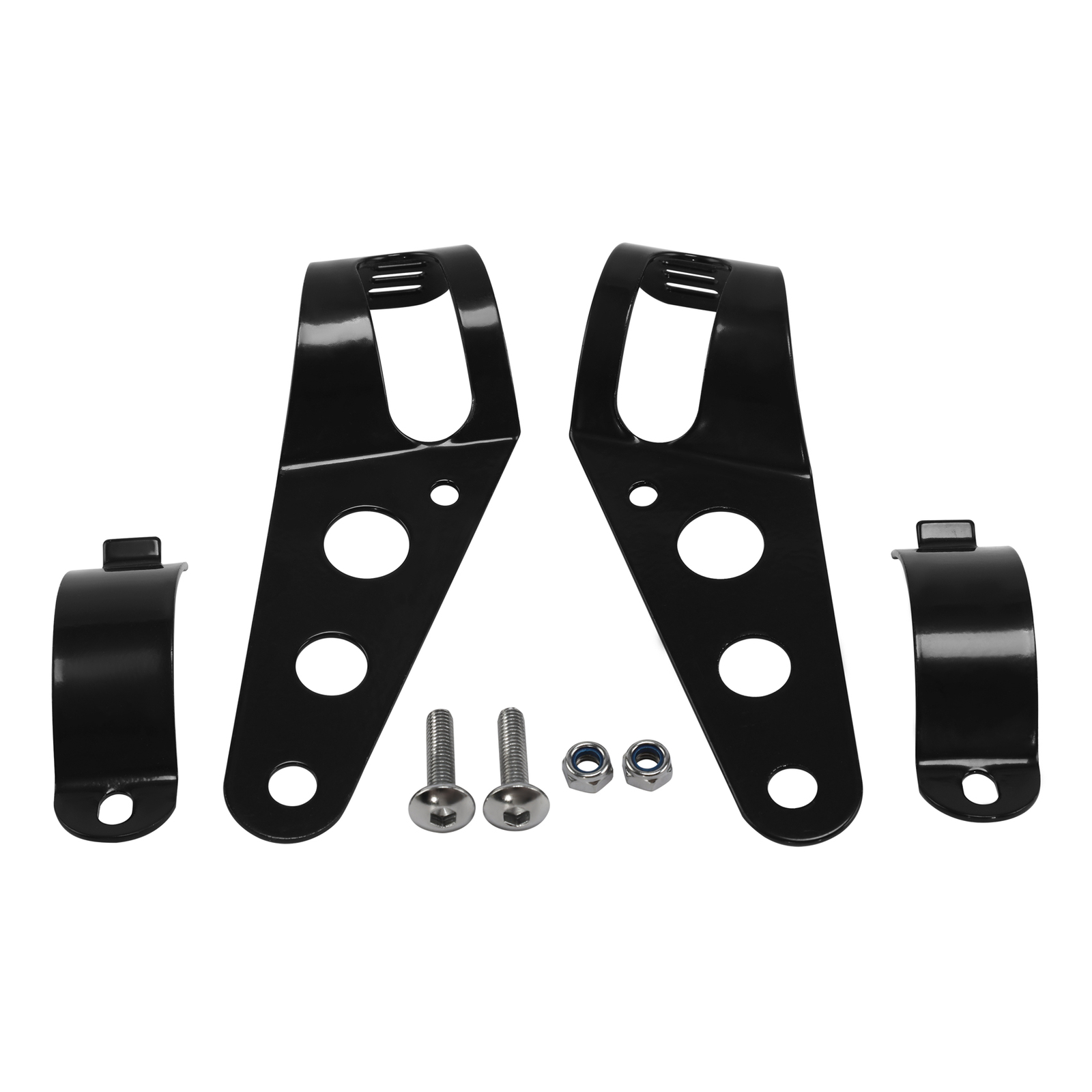 35mm-43mm Headlight Mount Bracket Motorcycle Fork Ear Chopper Cafe Racer Black