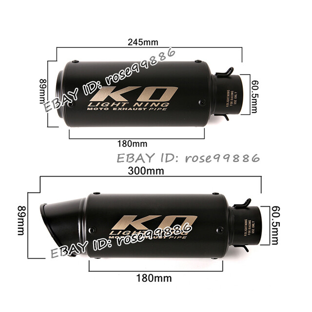 Universal Motorcycle 240mm 300mm Exhaust Muffler Stainless Steel Motorcycle Slip