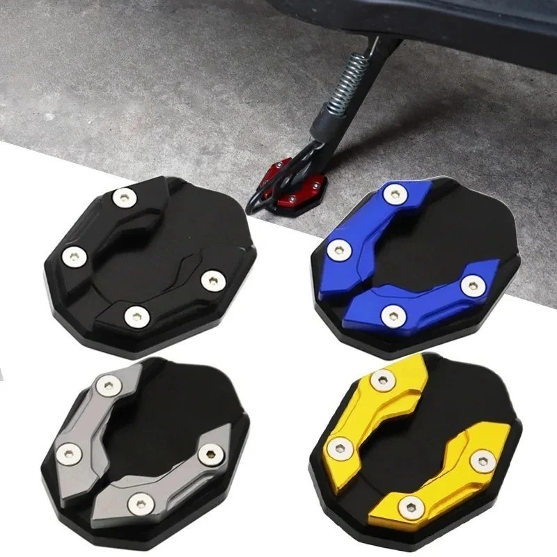 Universal Motorcycle Kickstand Pad Side Stand Foot Support Extender Plate