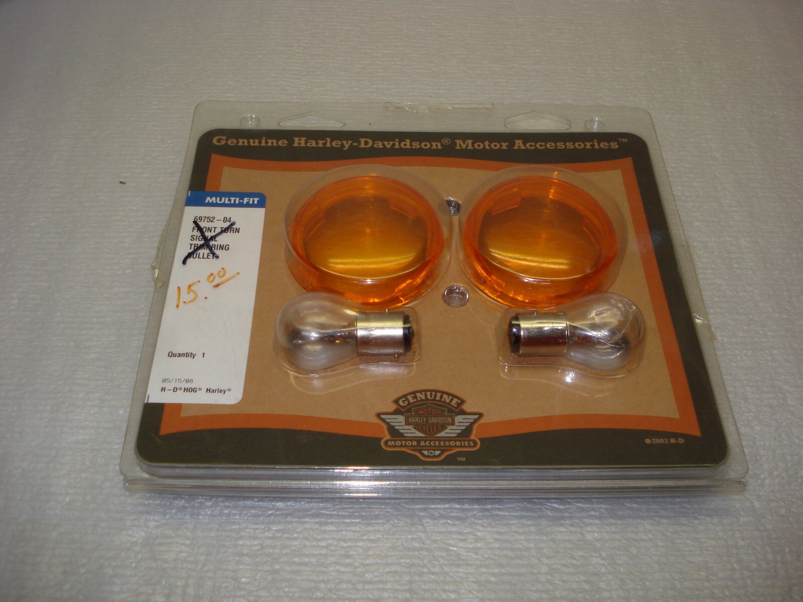 HARLEY DAVIDSON ~ AMBER TURN SIGNAL LENSES ~ WITH BULBS ~ TAKE A LQQK
