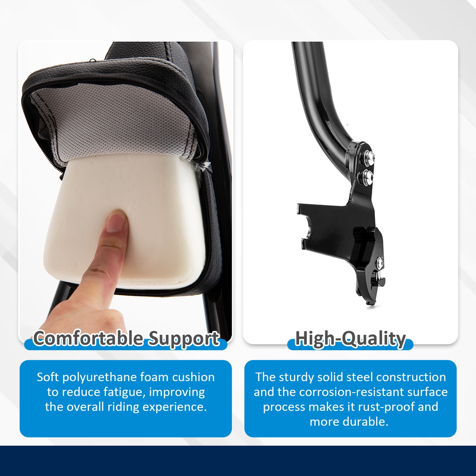 23″ Backrest Sissy Bar For Harley 1997-2008 Road King Electra Glide Street Glide