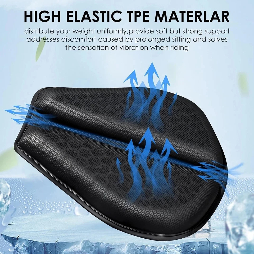 Motorcycle Seat Comfort 3D Gel Seat Cushion Pressure Relief Air Pad