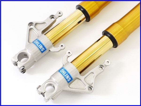 DUCATI 2003 999S Genuine lug mount Ohlins inverted front fork set 749R