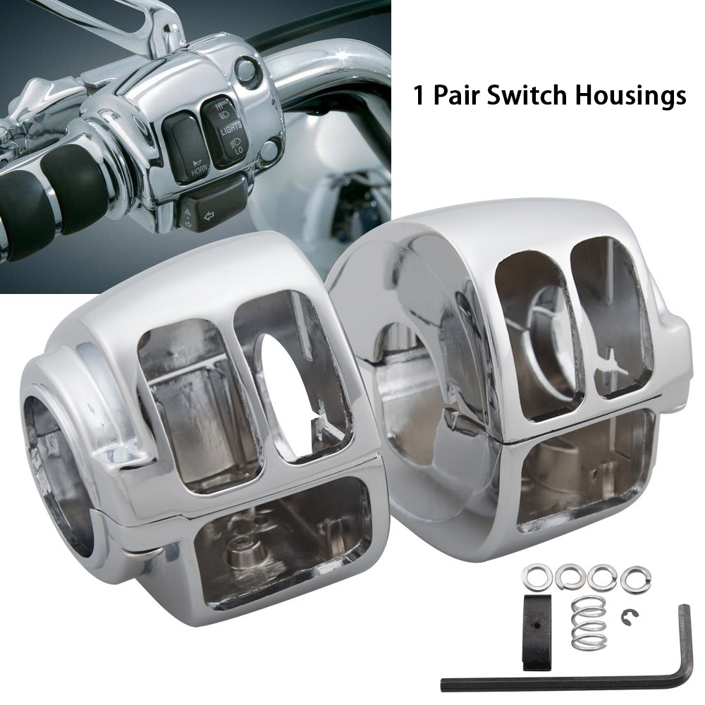 Chrome Switch Housing Cover Fit for Harley Sportster XL1200C Dyna Softail 96-06