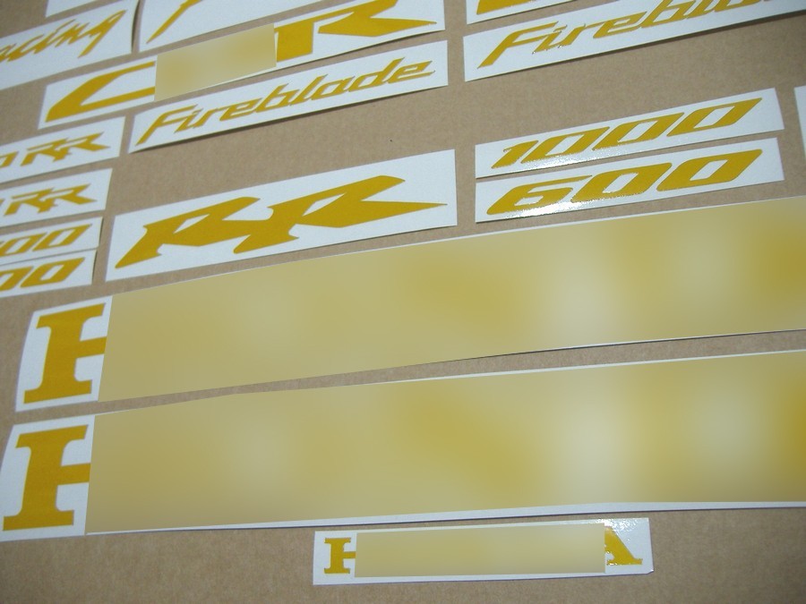 Stickers for CBR 600RR 1000RR custom yellow light reflective graphics set giallo