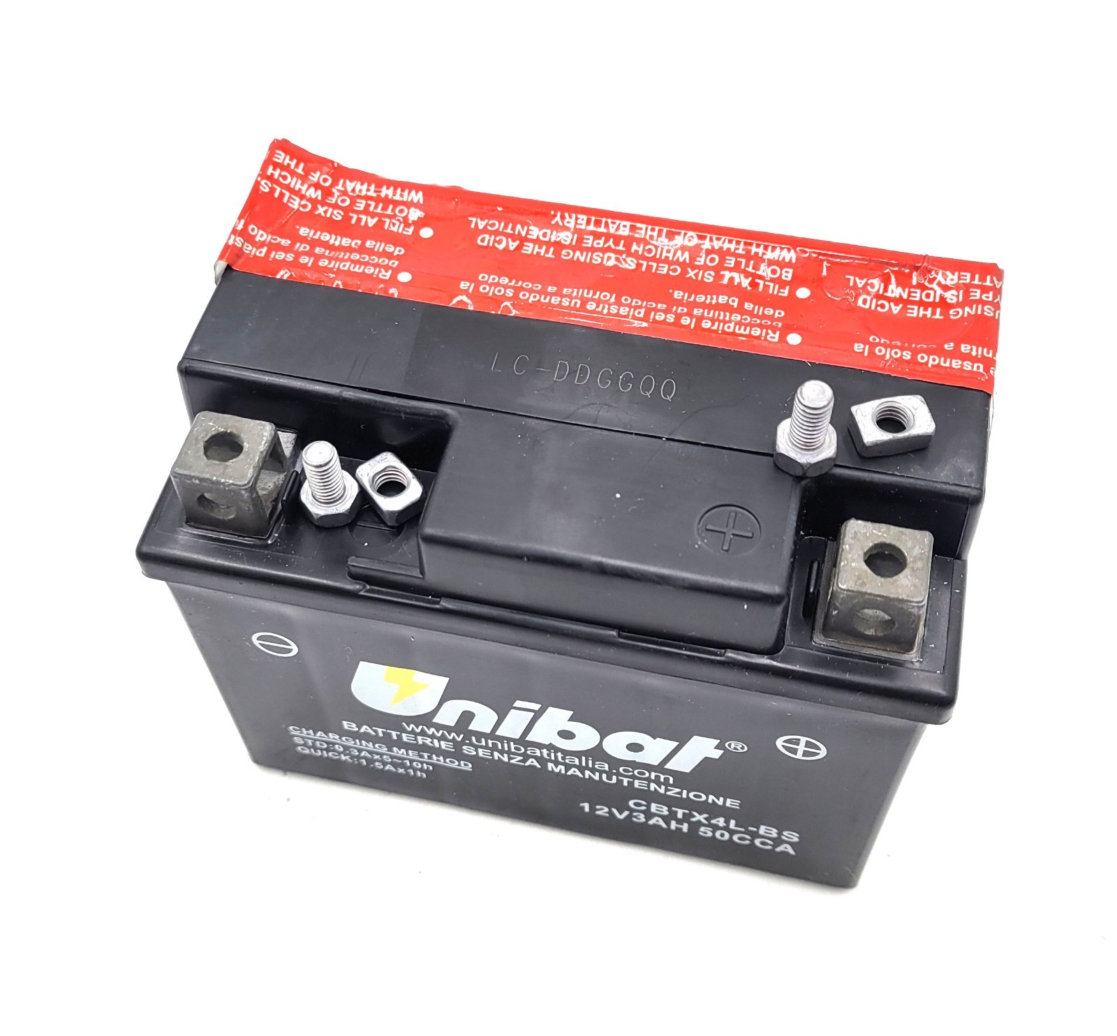 SUZUKI DR250S ’90-92 UNIBAT MAINTENANCE FREE BATTERY REPLACEMENT YUASA YTX4L-BS
