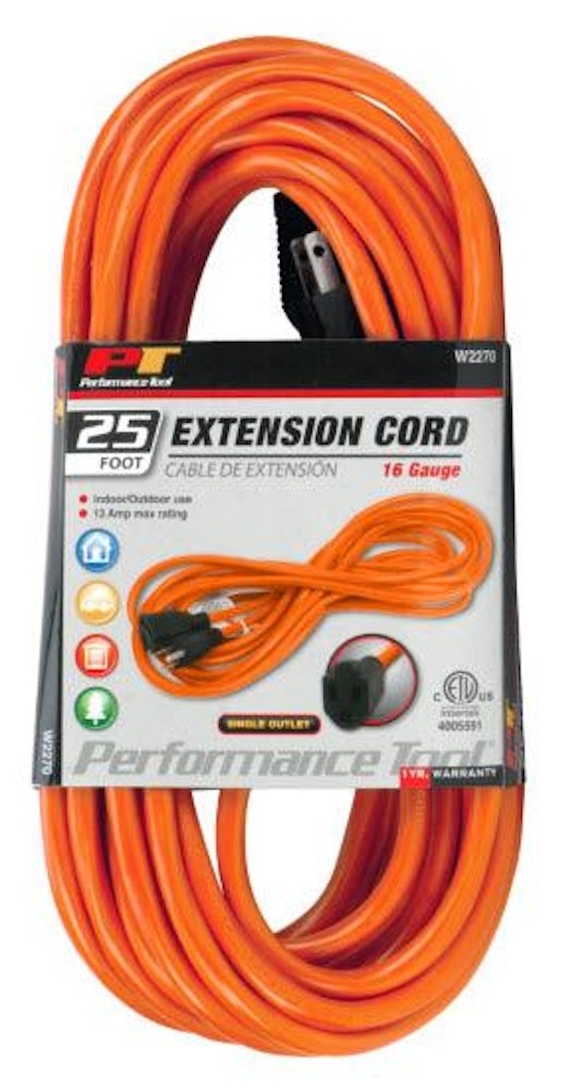 Performance Tool 16GA Extension Cord 25ft W2270