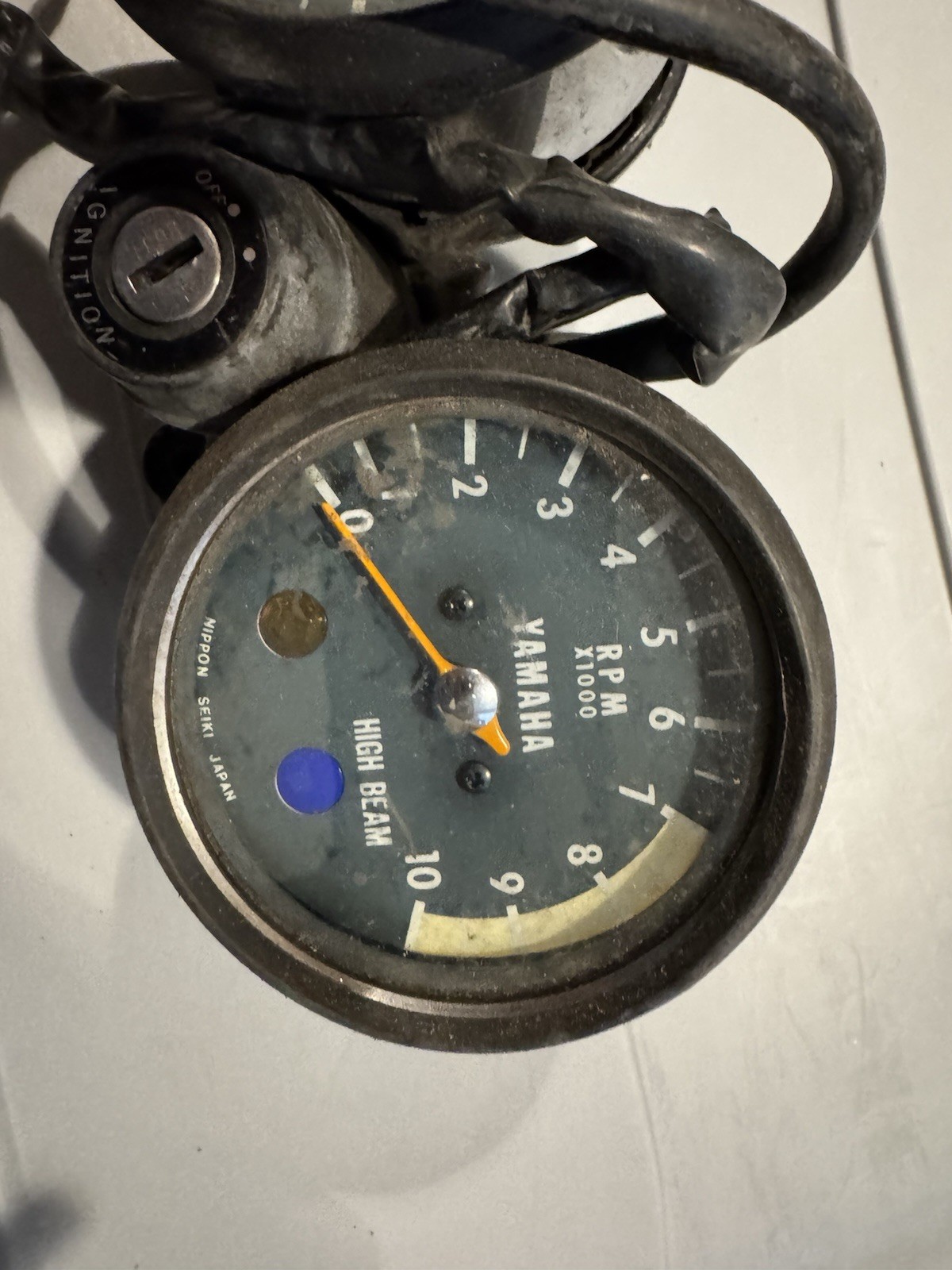 Yamaha 1974 1975 1976 DT250 DT360 DT400 Gauge Assembly With Key Switch