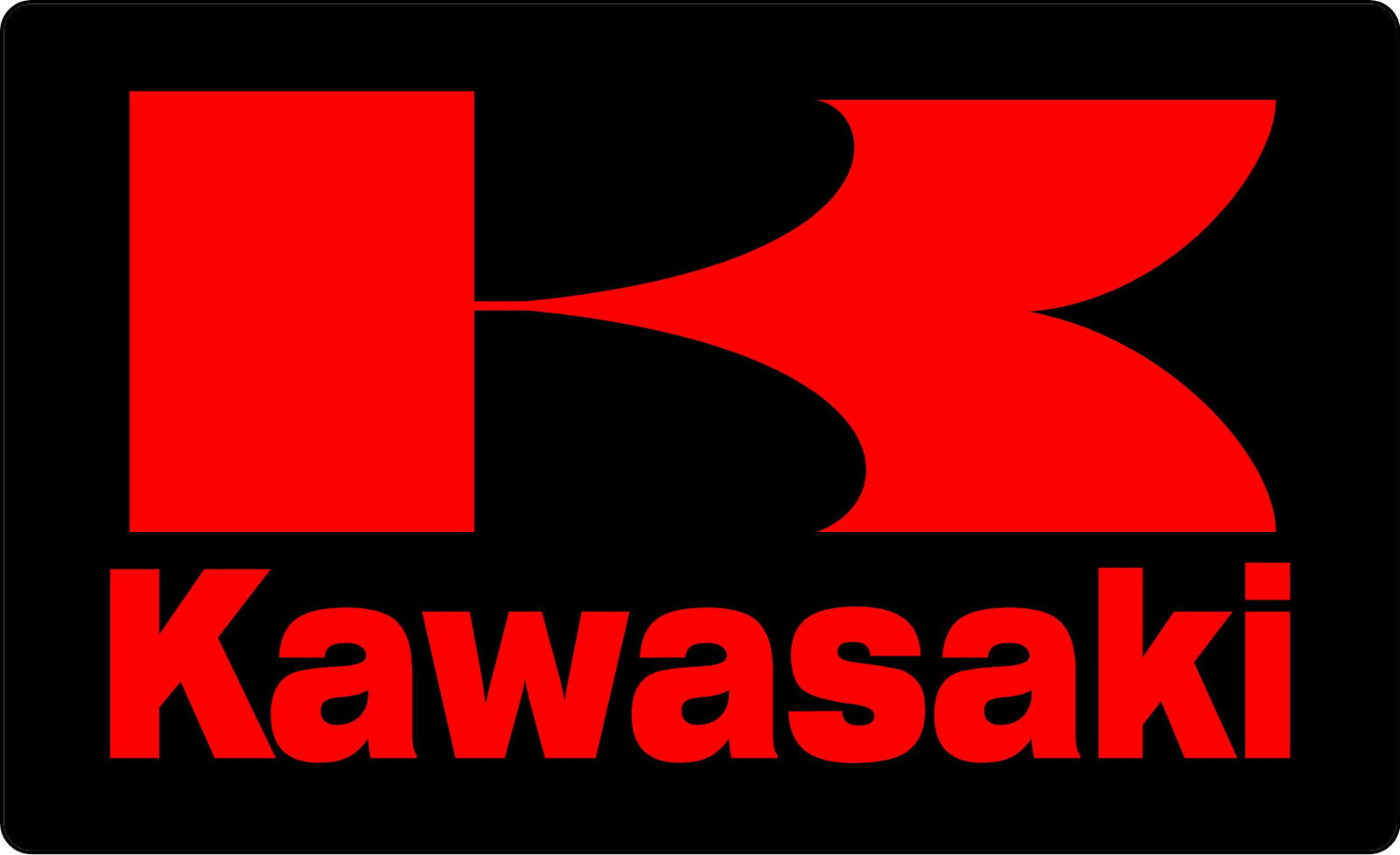 #4283 (1) 3.75″ Kawasaki K Over Gloss Racing Retro Decal Sticker Laminated