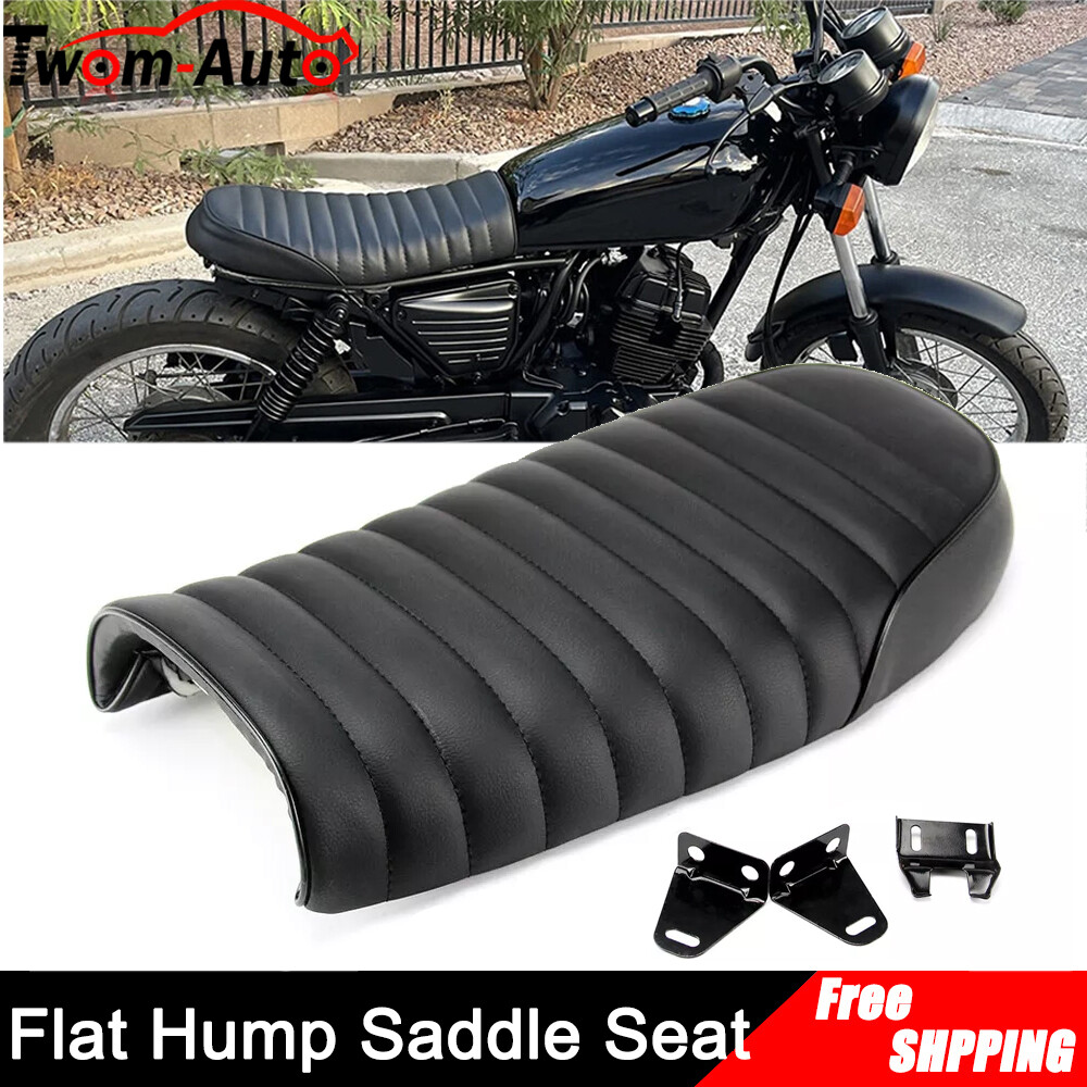 Motorcycle Cafe Racer Seat Flat Saddle For Honda CB250 400 450 650 Cafe Racer