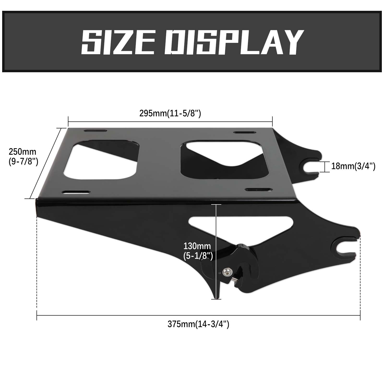Two-up Tour Pack Pak Mount Luggage Rack Trunk Bracket For Harley Touring 14-22
