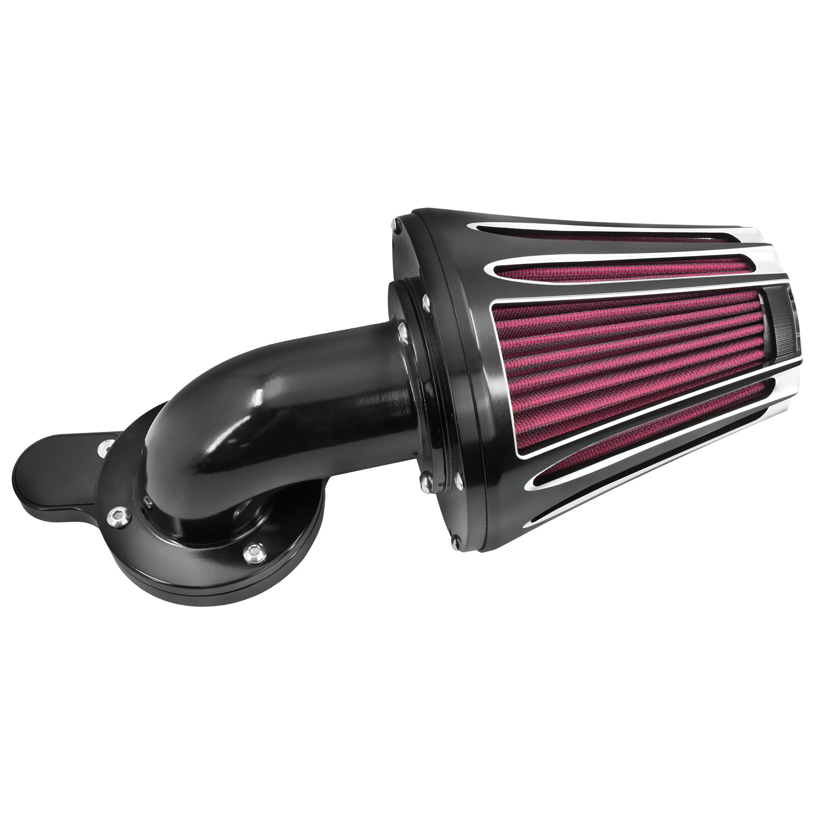 Black Cone Air Filter Gray Intake For Harley 04-2022 Sportster XL Iron 883 1200