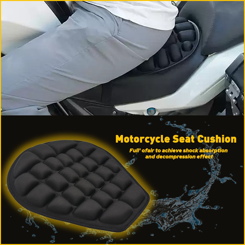 Motorcycle Gel Seat Comfort Cushion Pillow Pad Cover Pressure Relief Universal