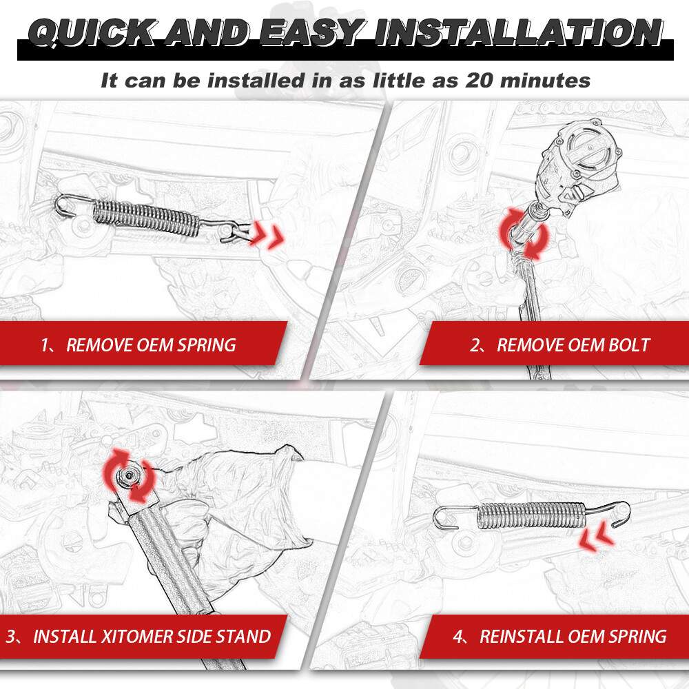 Fit For Honda CRF250R 2004-2016 Motorcycle Rear Kickstand Sidestand Support Leg