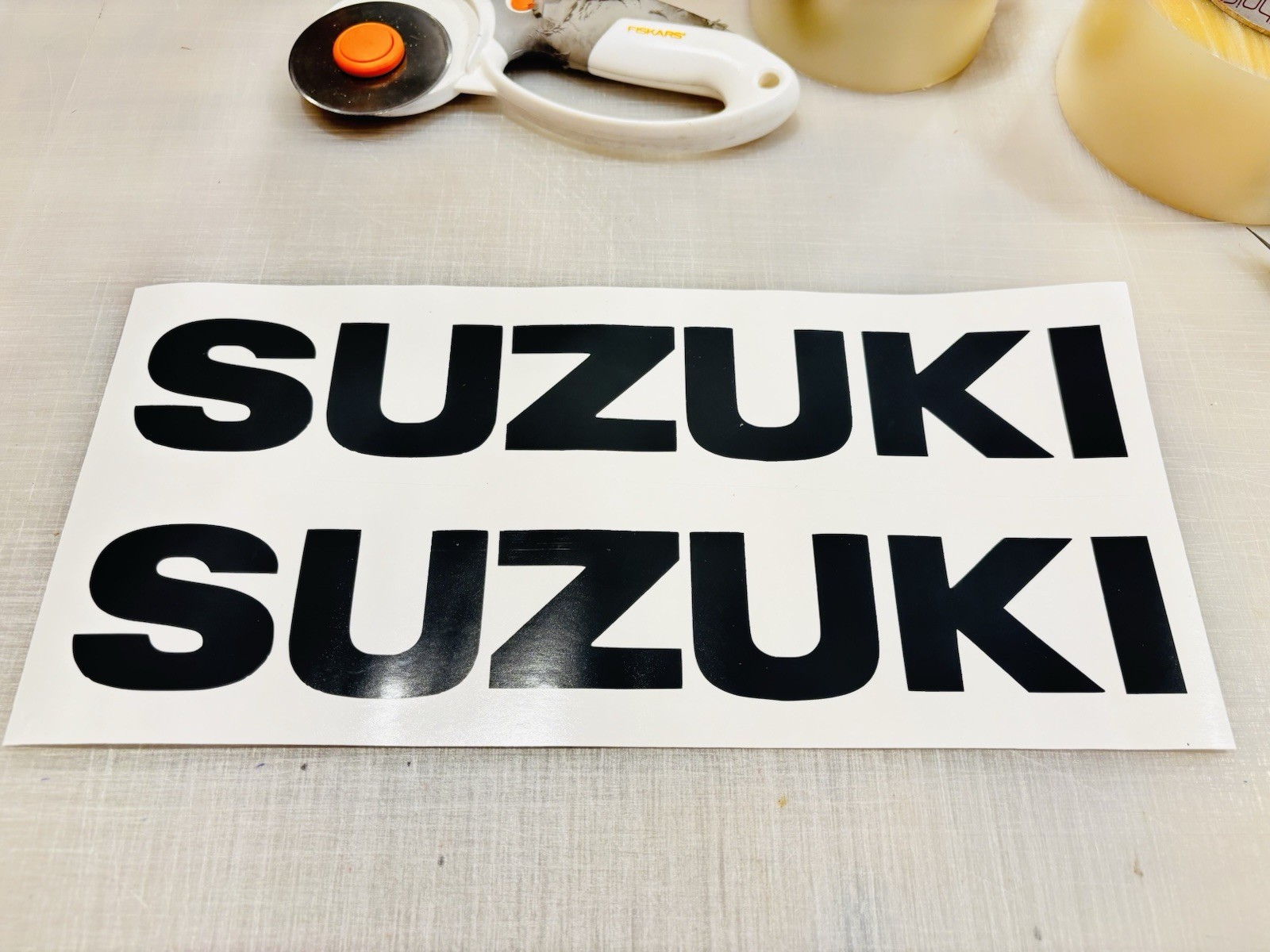 TWO SUZUKI Vinyl Decals Many Szs & Colors Avail FREE Ship