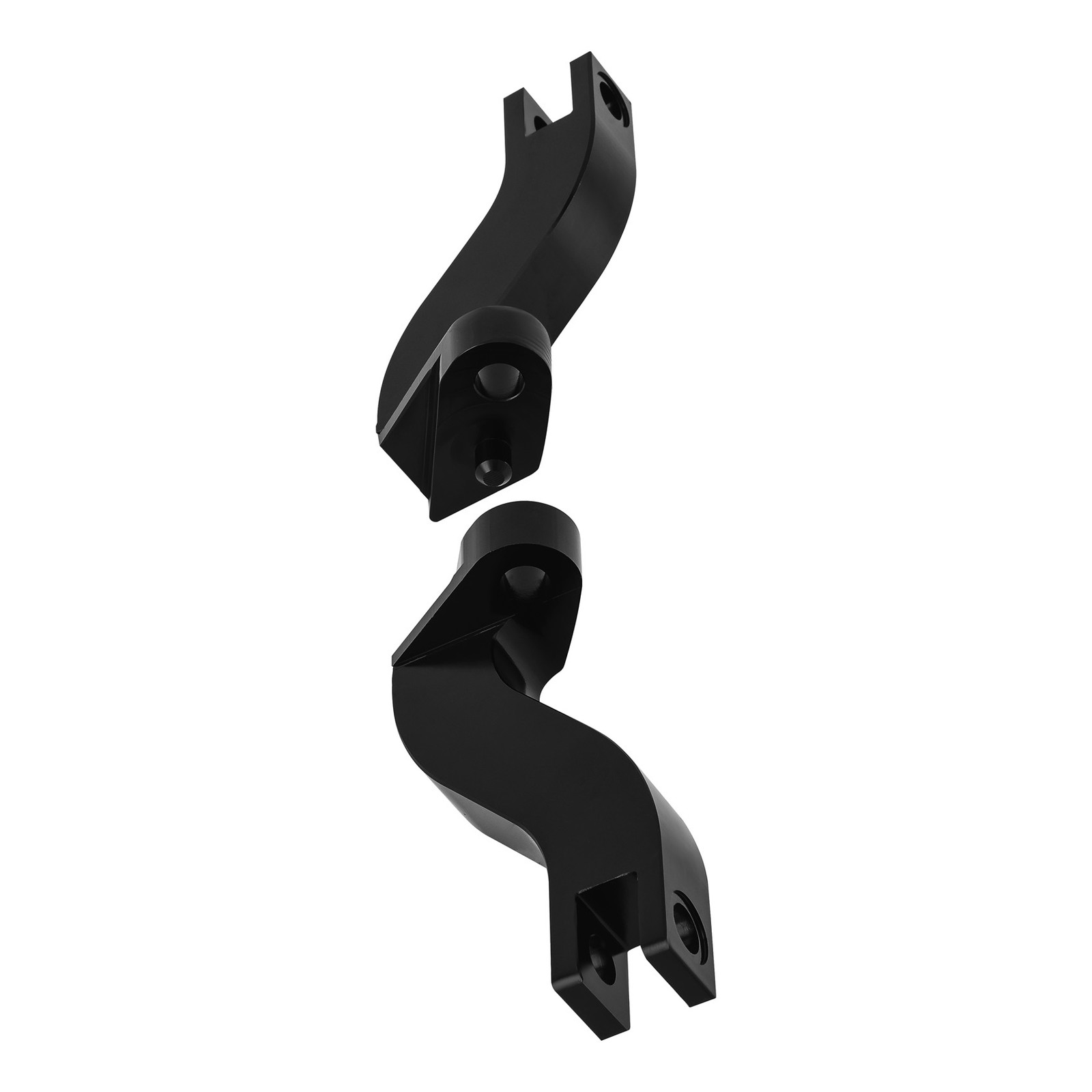 Black Passenger Rear Foot Peg Mount Kit Fit For Harley Touring Road King 1993-UP