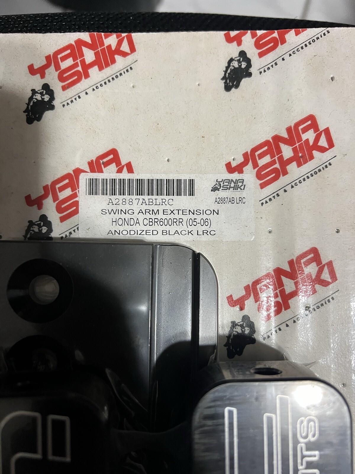 Yana Shiki Swingarm Extension 05-14 Honda CRB600RR A2887ABLRC Anodized Black