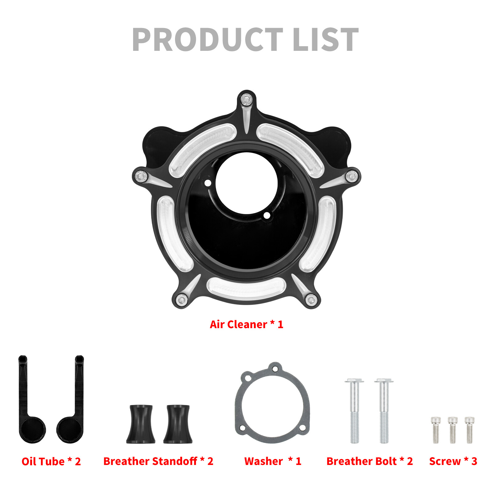 Clear Air Cleaner Grey Intake Filter For Harley Softail Fat Boy Breakout 2000-15