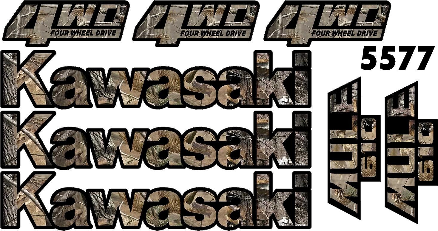 #B5600 Kawasaki Mule Decal Sticker Kit LAMINATED 610 camo