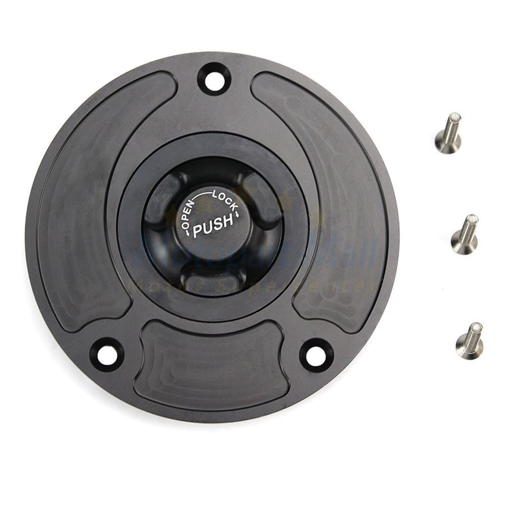 New CNC Motorcycle Keyless Fuel Gas Tank Cap Cover For Kawasaki ZX10R ZX14 06-13