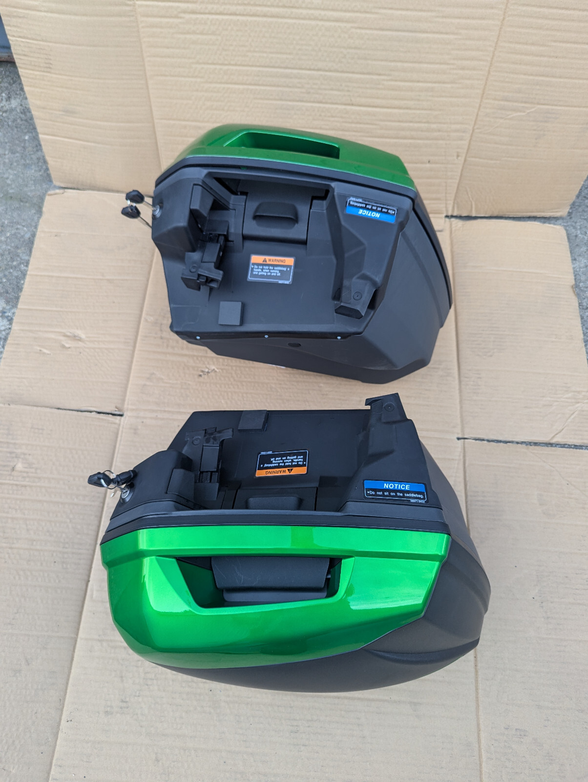 Green Improved 30L saddlebags Paniers for Kawasaki Versys 650 1000LT Ninja H2