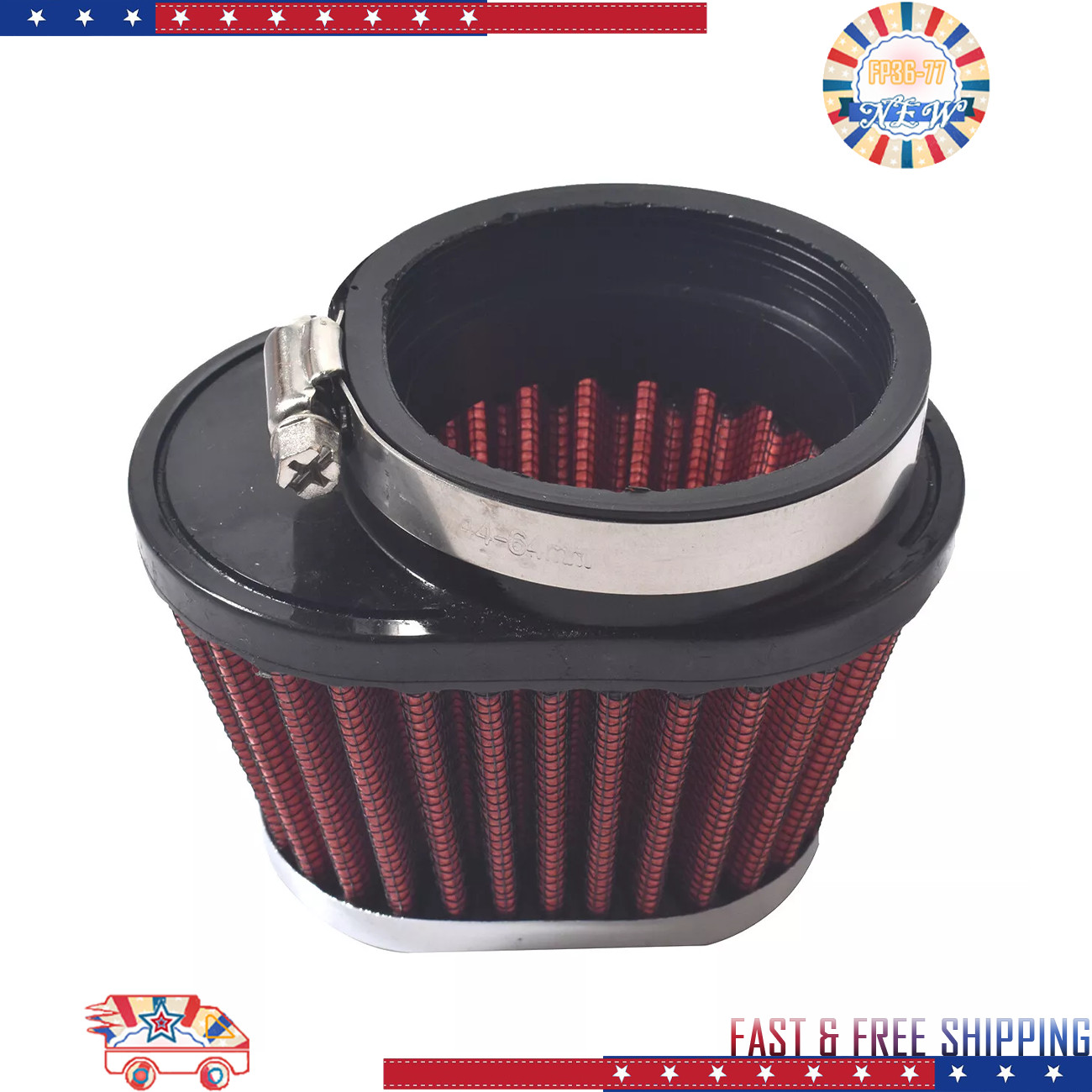 60mm/2.36in Air Filter Pod Cleaner For Bike Dirt ATV Quad Pit Motorcycle Red US