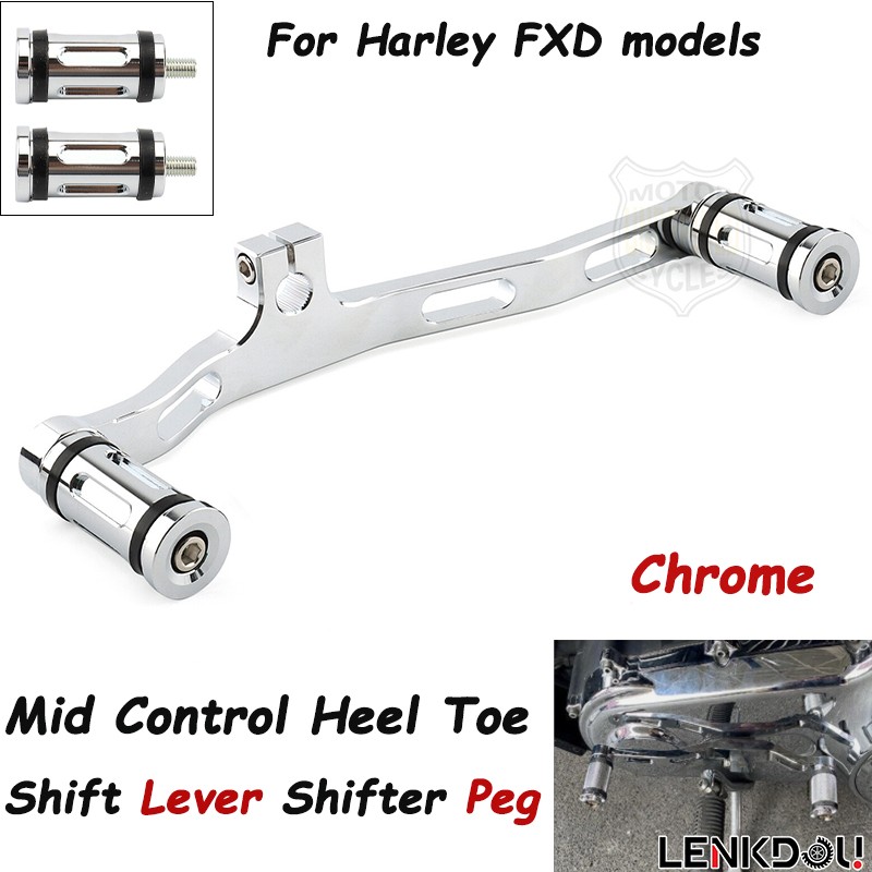 For Harley Dyna FXD 1991-2007 Mid-Control Heel Toe Shift Shifter Lever Peg Pedal