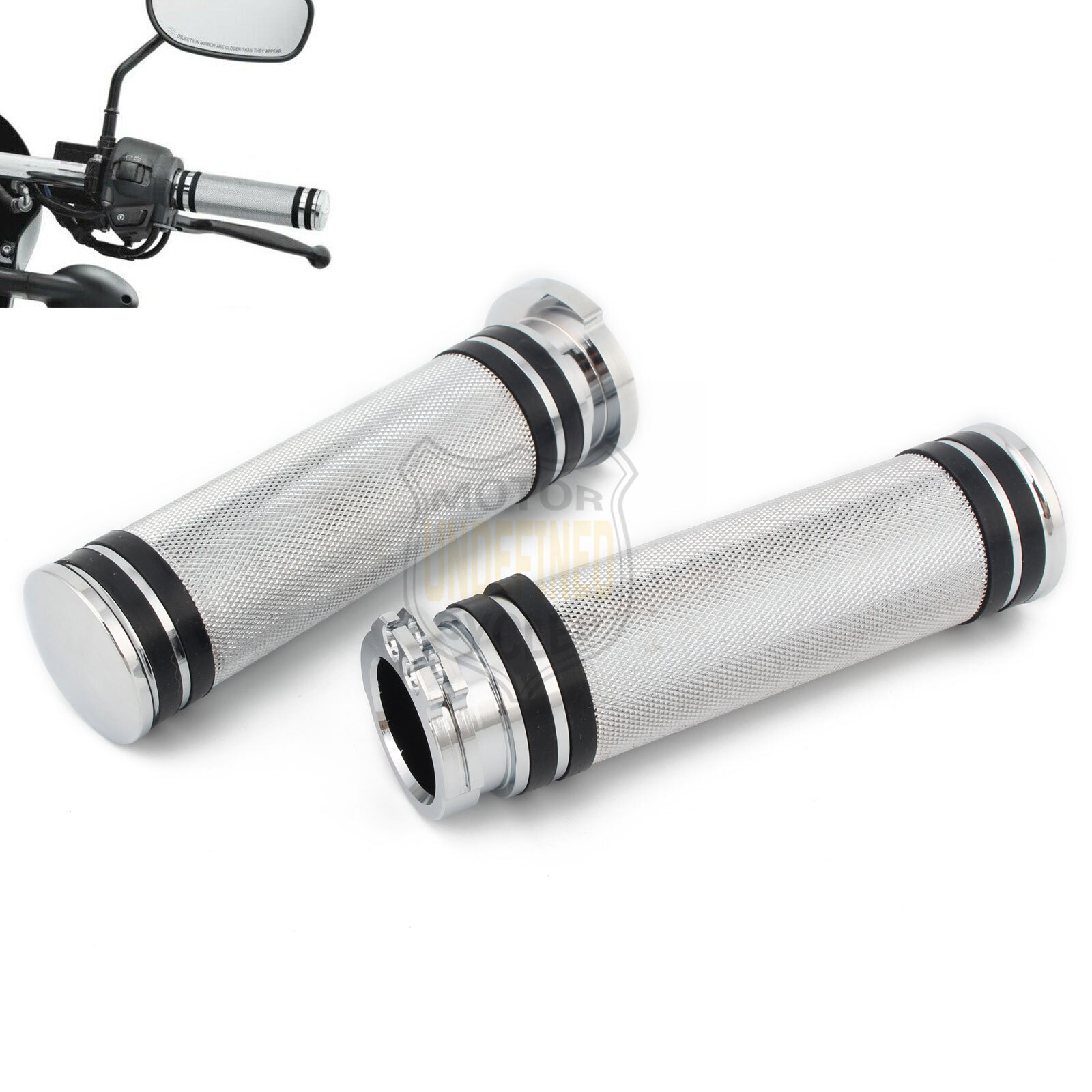 1″ Motorcycle CNC Handlebar Hand Grips For Harley Touring Road King Yamaha Honda