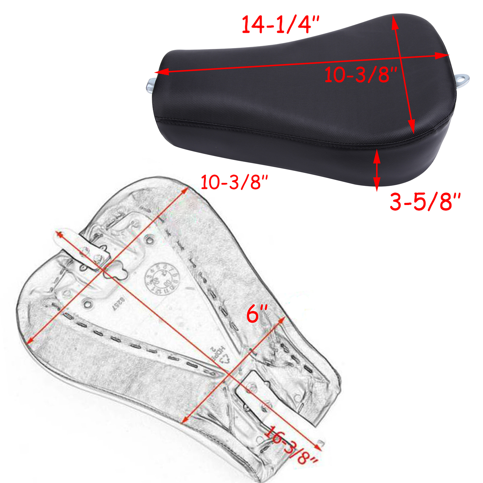 Front Driver Solo Seat + Rear Passenger For Harley Davidson Sportster XL1200 883