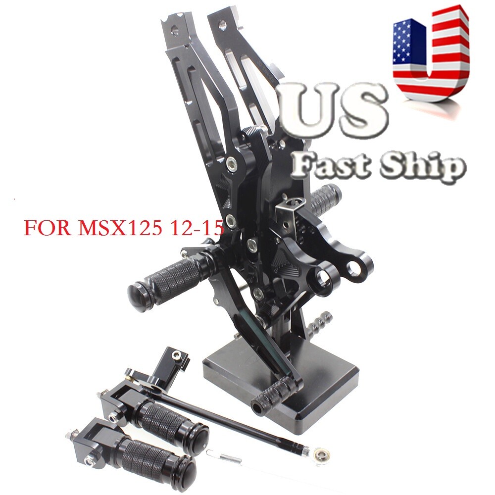 For CBR1000RR CBR600RR MSX125 Ninja ZX6R ZX636 Rearsets Footpegs Footrest Pedals