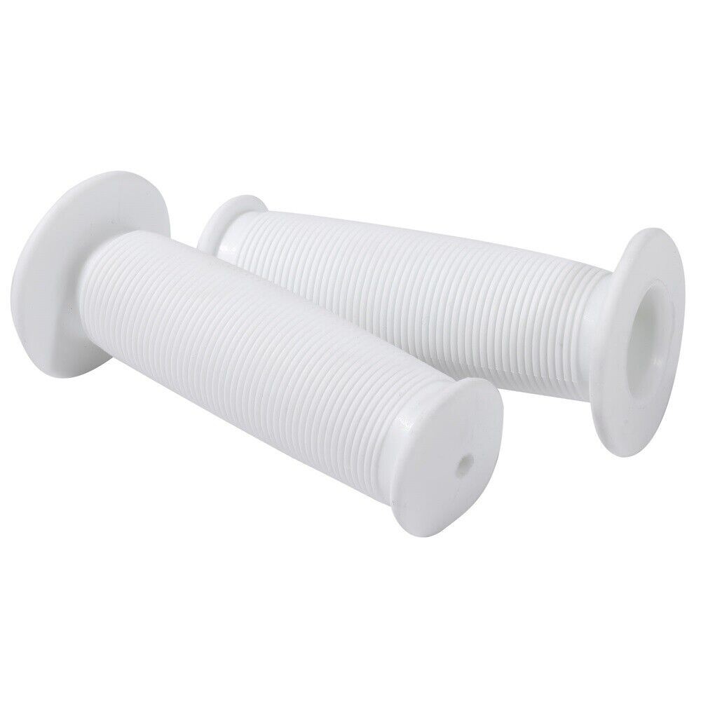 2Pcs White Bicycle Anti-Slip Soft Rubber Handlebar Hand Grip Cover