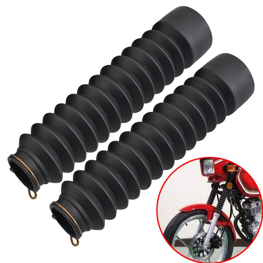 Rubber Motorcycle Front Fork Dust Cover Gaiters Boots Shock Absorber For Honda