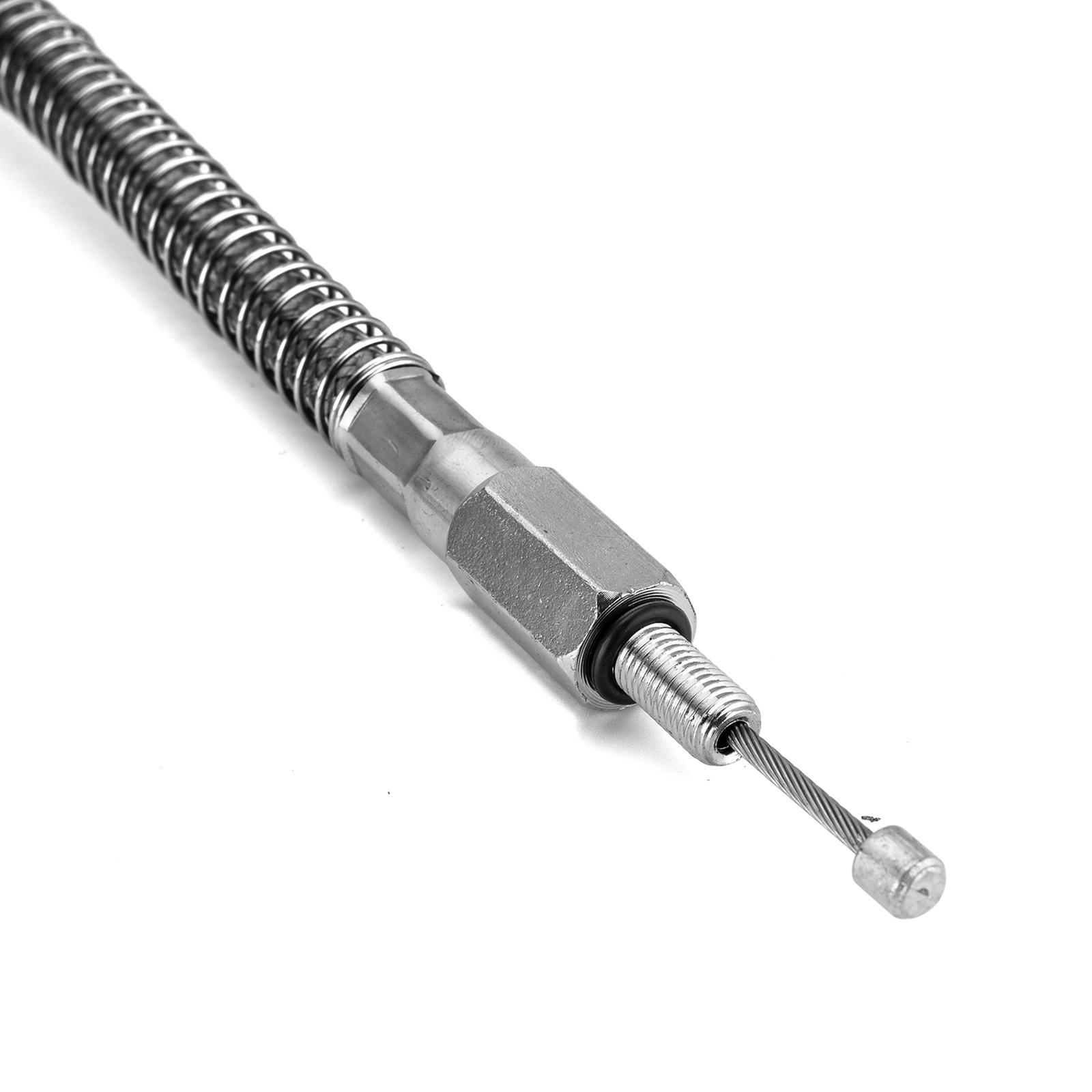 +4″ Extended Stainless Steel Braided Clutch Cable For Harley Dyna Softail FXSTB