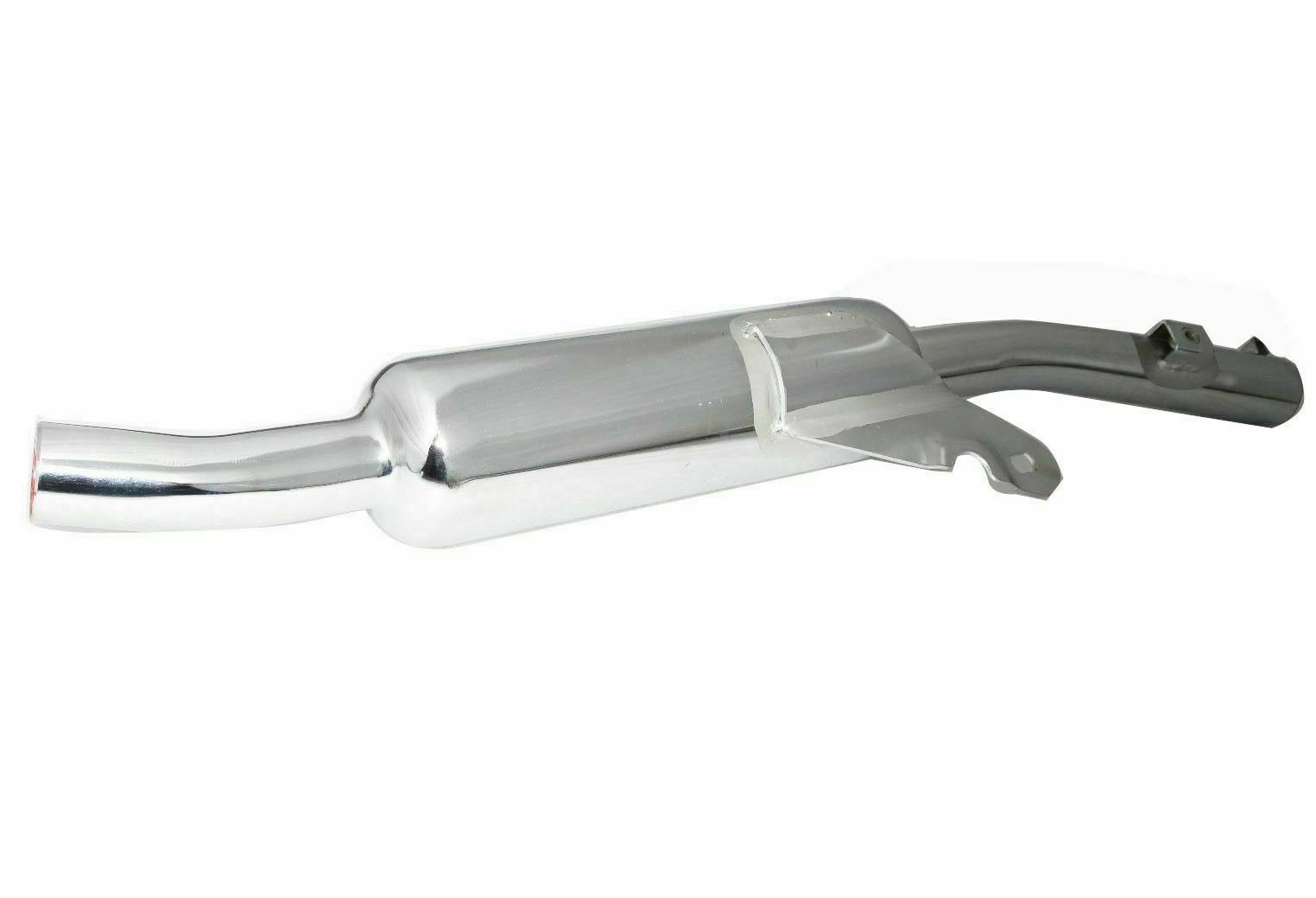 Angular Upswept Exhaust Silencer Chrome For Royal Enfield Classic 500cc