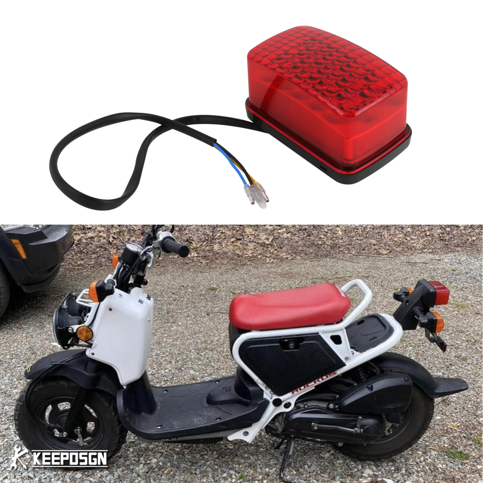 26LEDs Tail Light Assembly Red Running DRL Brake Light For Honda Ruckus NCS50