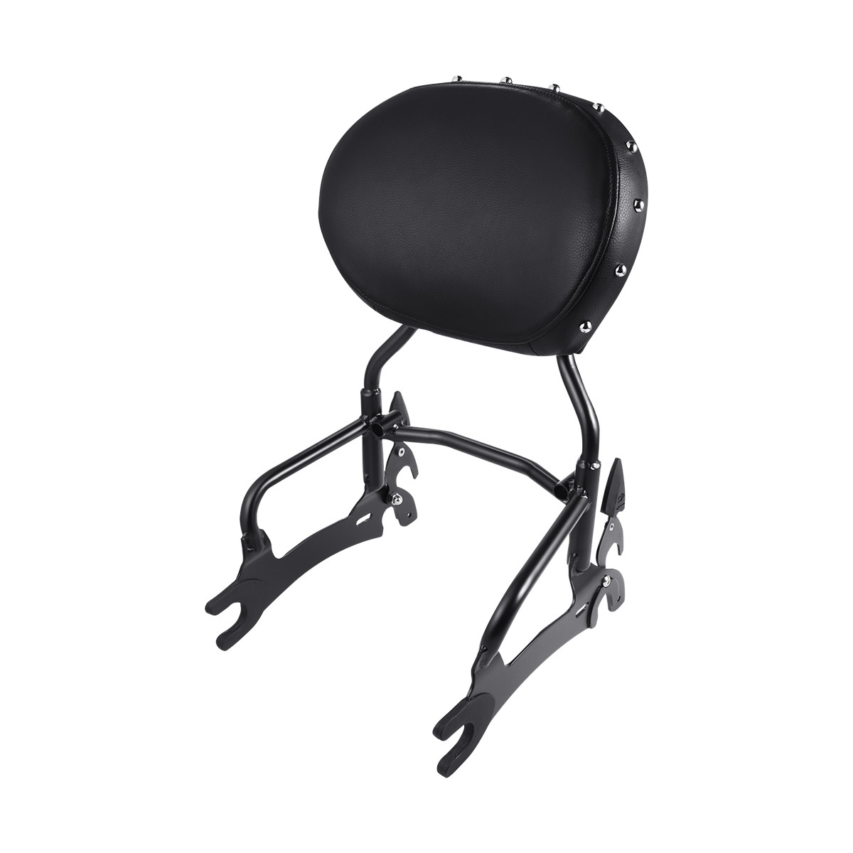 Black 12″ Backrest Sissy Bar & Leather Pad For Indian Chief Dark Horse 2016-2018