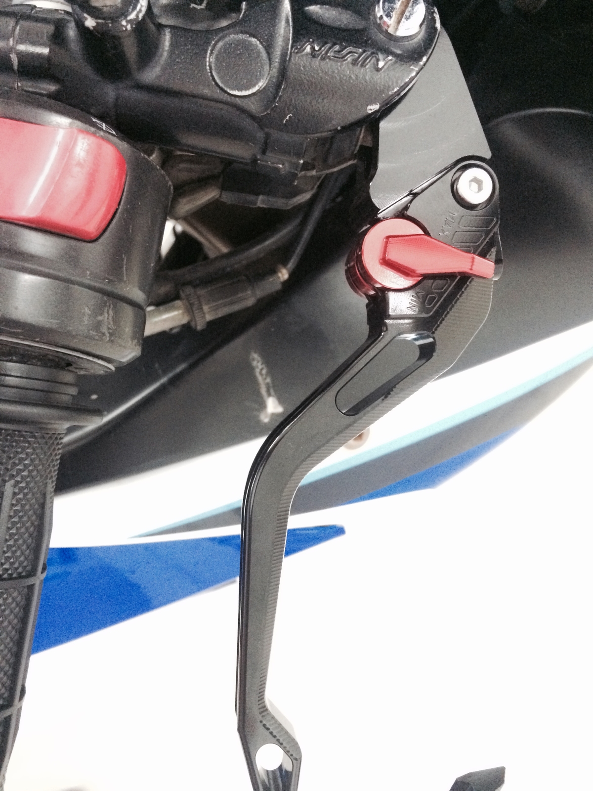 CNC 3D Rhombus Brake Clutch Levers W/Red Hand Grips FOR YZF R3 2014 -2020