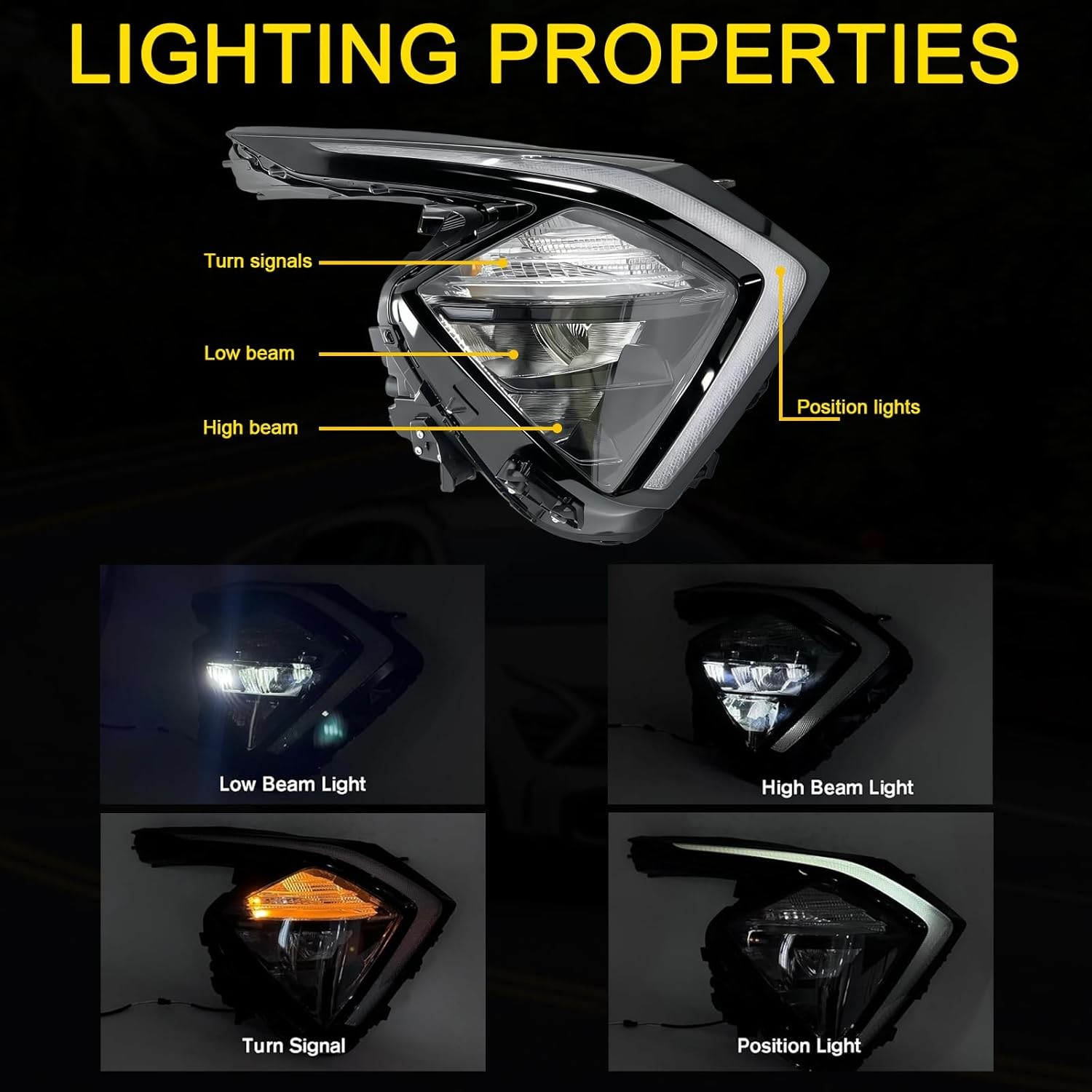 Passenger Side RH LED Headlight For 2022-2024 Kia Sportage SX EX LX 92102DW000